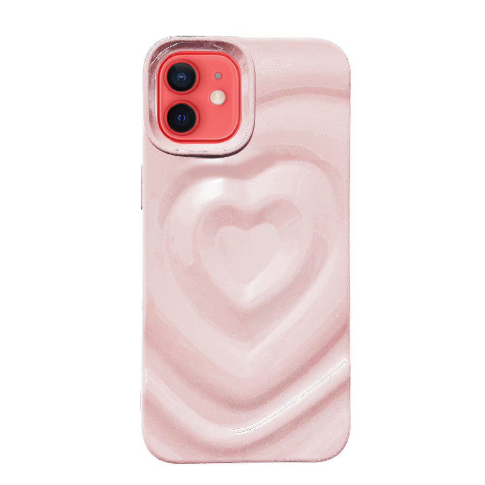 iPhone11 ハートウェーブフォーム TPUケース プティ ピンク