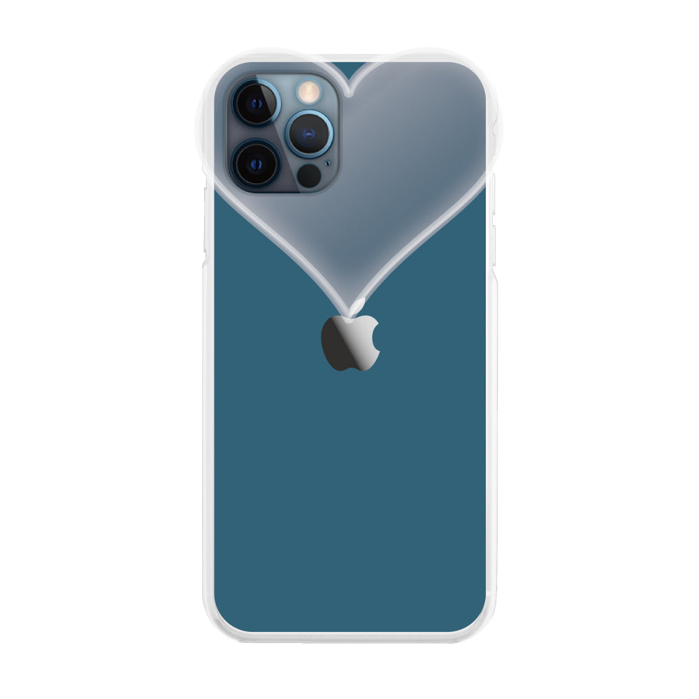 iPhone12ProMaxケース ハートクリア TPUクリアケース プティ クリア