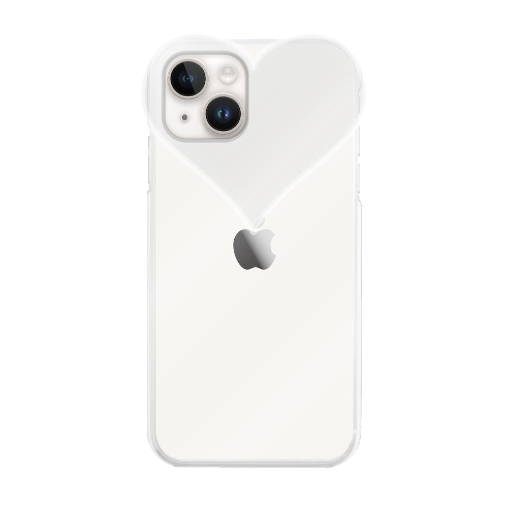 iPhone14/13ケース ハートクリア TPUクリアケース プティ クリア