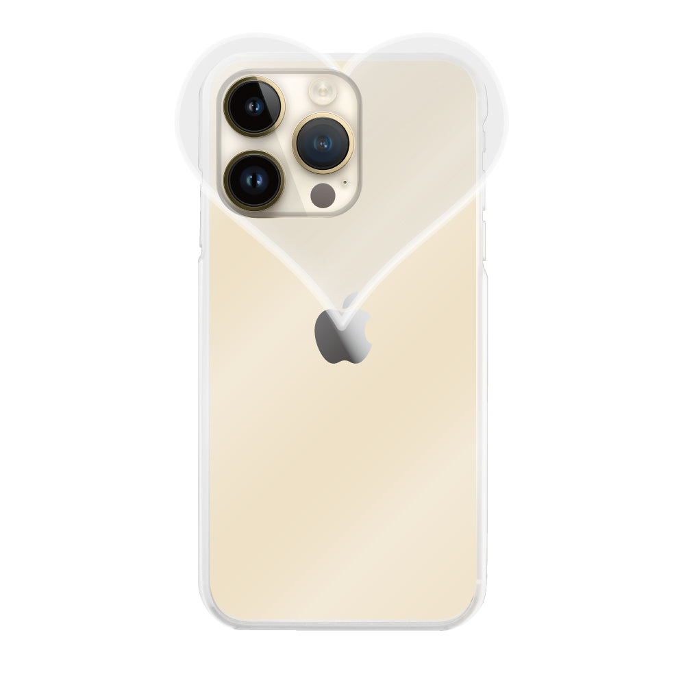 iPhone14Proケース ハートクリア TPUクリアケース プティ クリア