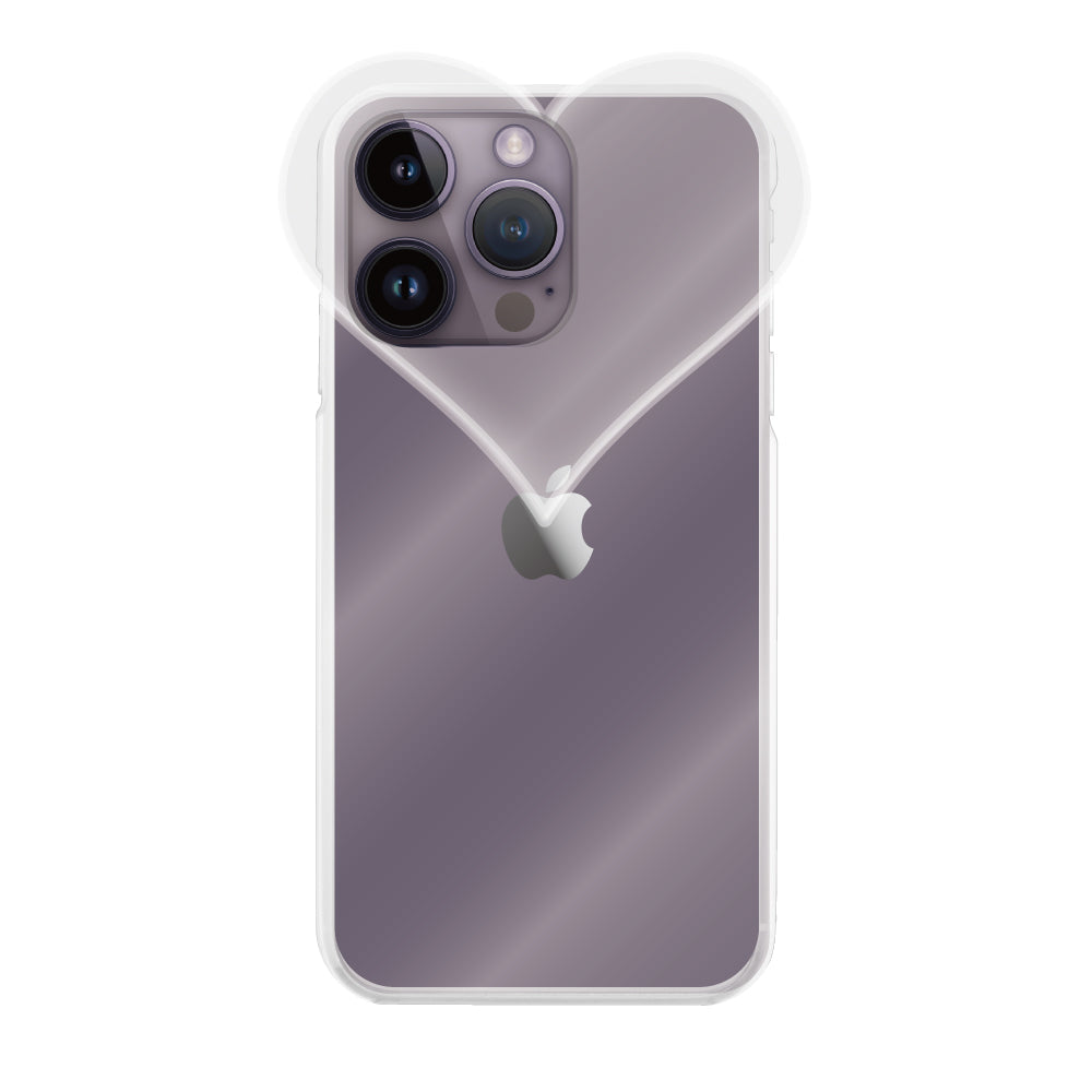 iPhone14ProMaxケース ハートクリア TPUクリアケース プティ クリア