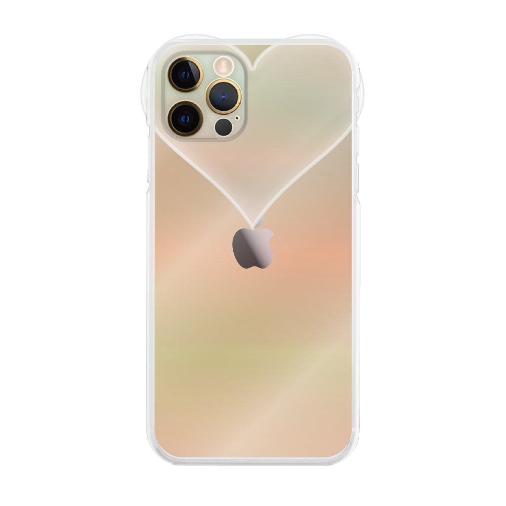 iPhone11Proケース ハートクリア TPUクリアケース プティ オーロラ