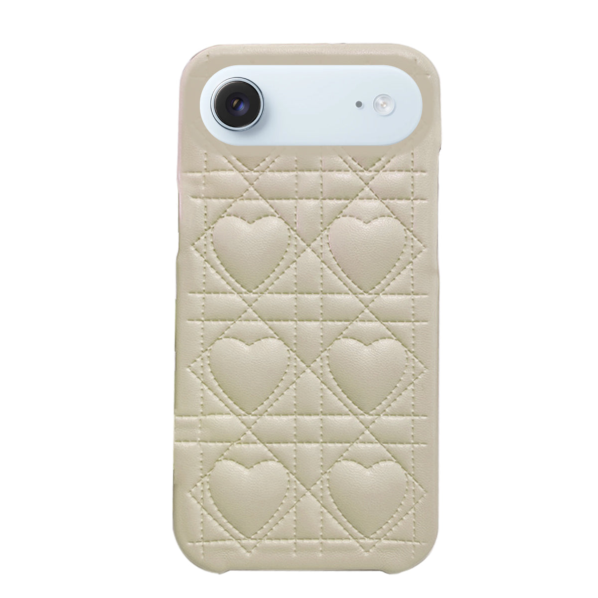 iPhoneAir ハートキルティングPU レザーケース プティ ホワイト