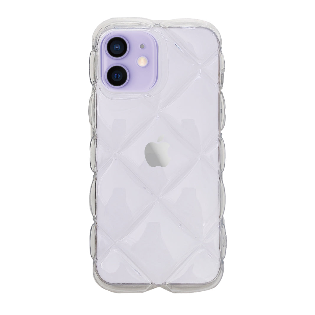 iPhone12/12Proケース キルティングクリア TPUクリアケース プティ クリア
