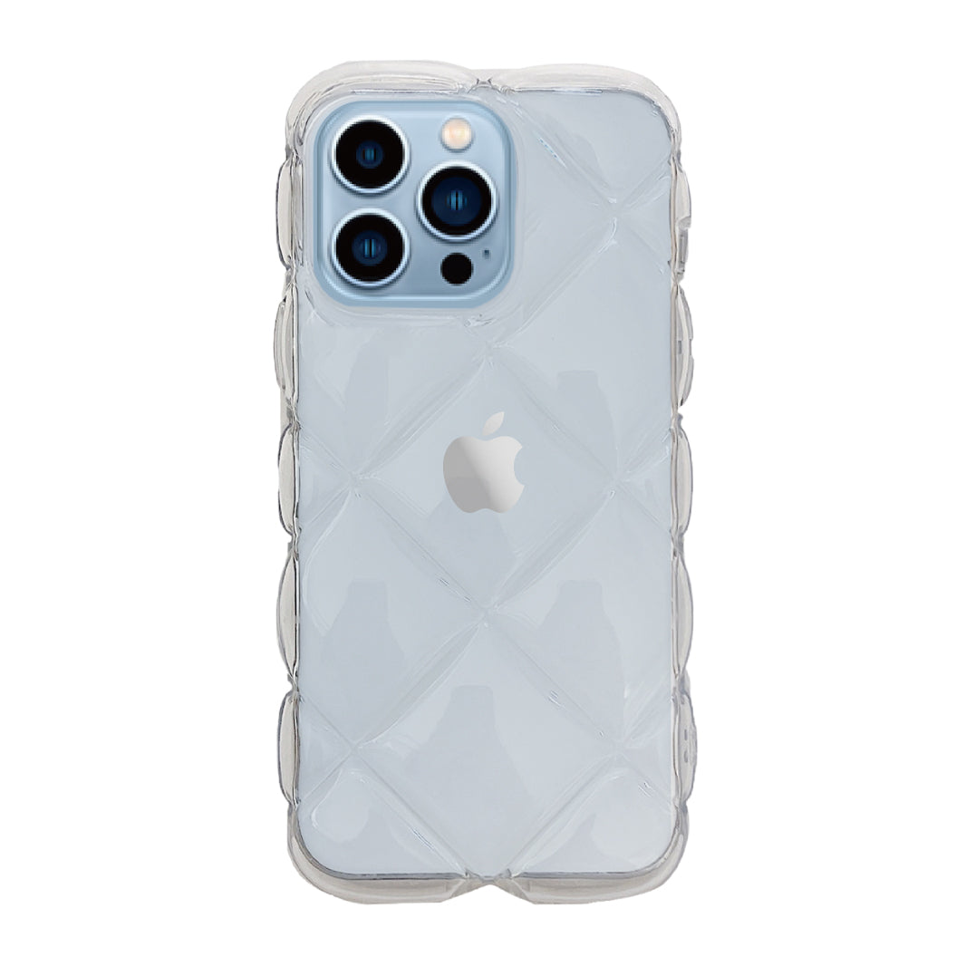 iPhone13ProMaxケース キルティングクリア TPUクリアケース プティ クリア