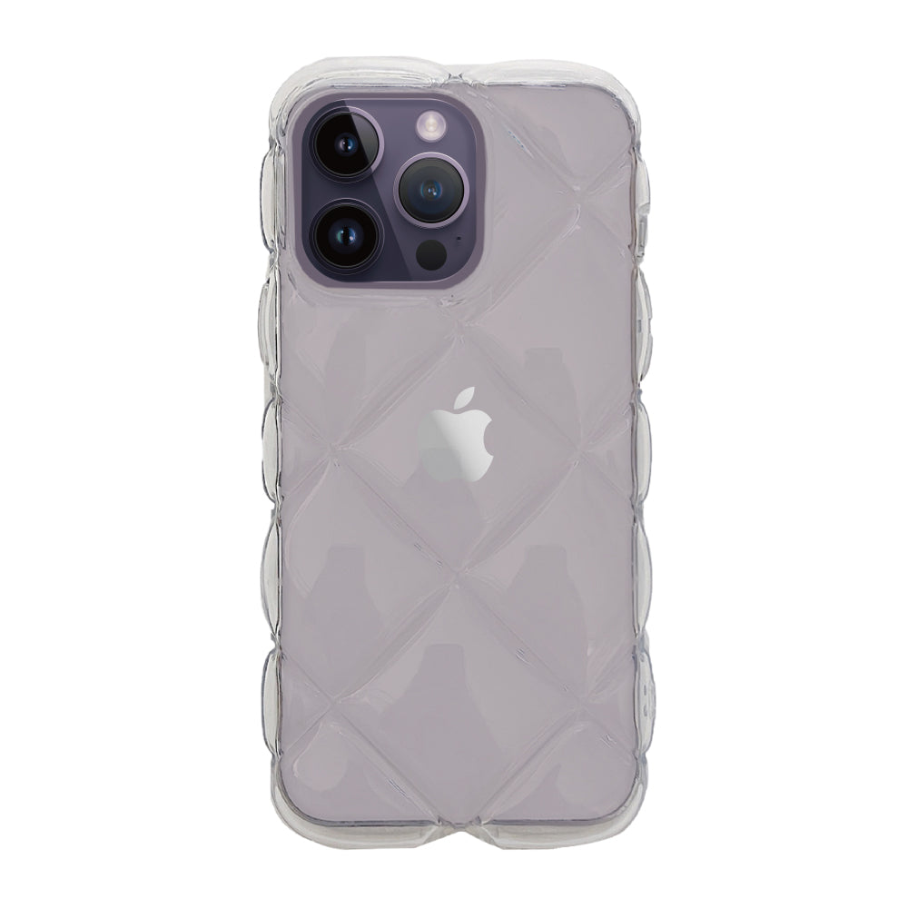 iPhone14ProMaxケース キルティングクリア TPUクリアケース プティ クリア