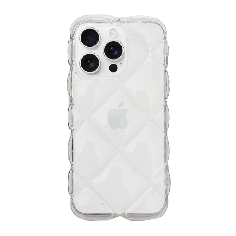 iPhoneケース キルティング TPUクリアケース プティ