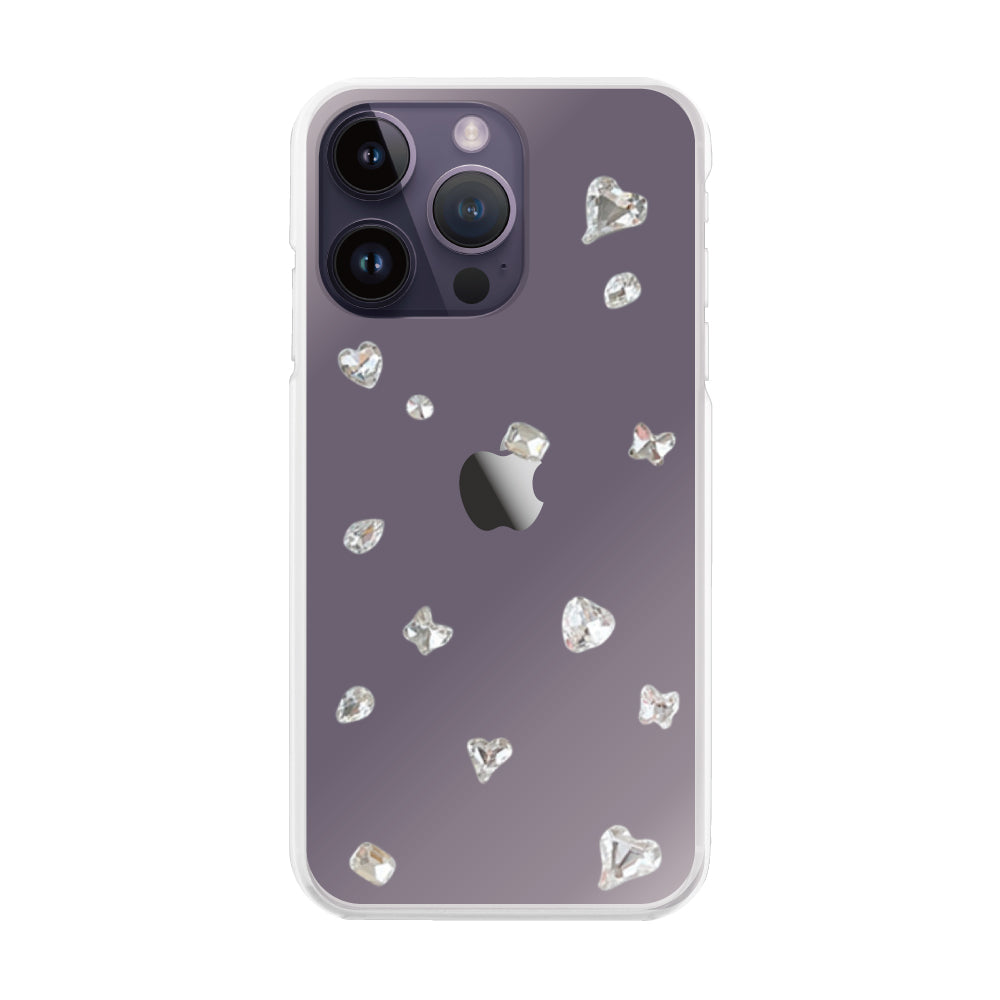 iPhone14ProMaxケース ビジューTPUクリア プティ ホワイト