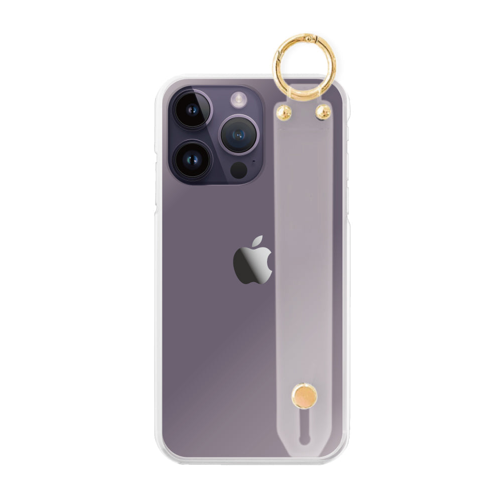 iPhone14ProMaxケース バンドTPU プティ クリア