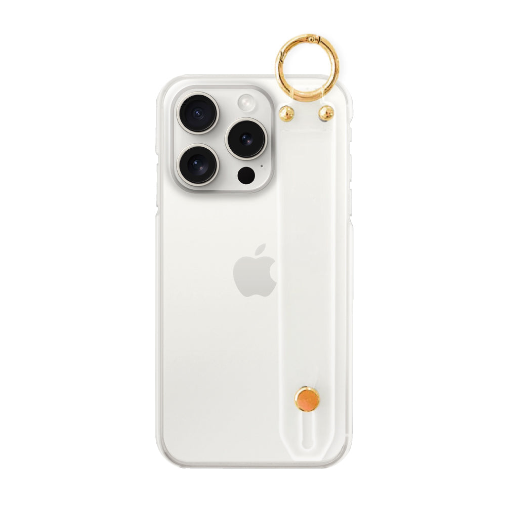 iPhone15ProMaxケース バンドTPU プティ クリア