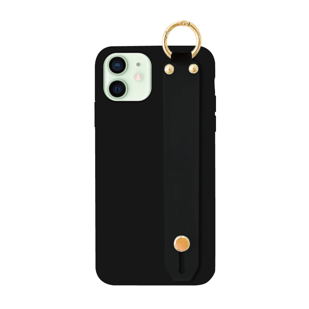 iPhone12miniケース バンドTPU プティ ブラック