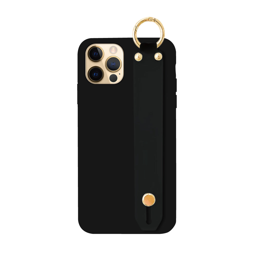 iPhone12Proケース バンドTPU プティ ブラック