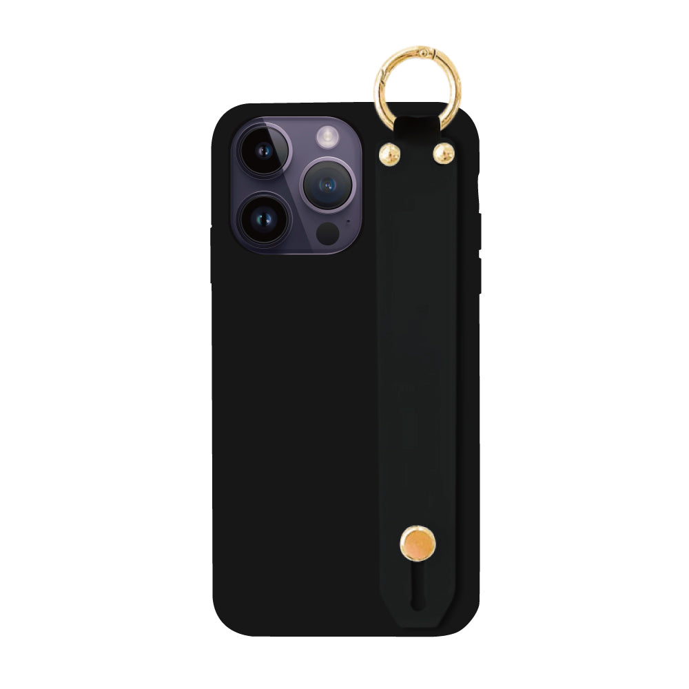 iPhone14ProMaxケース バンドTPU プティ ブラック