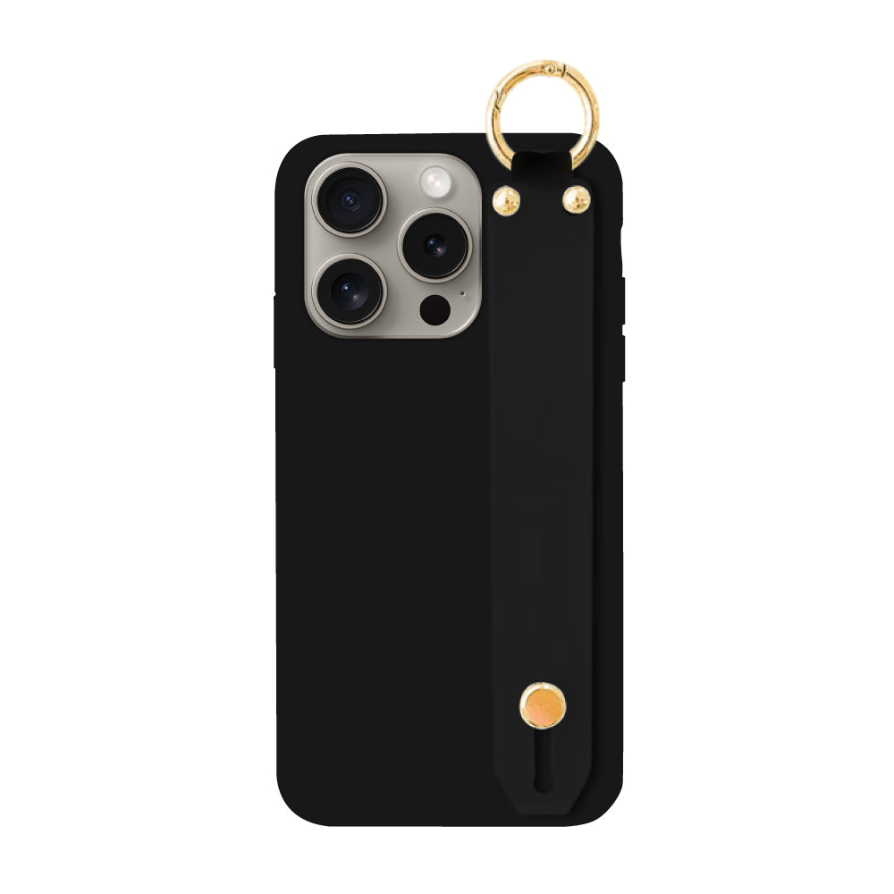 iPhone15Proケース バンドTPU プティ ブラック