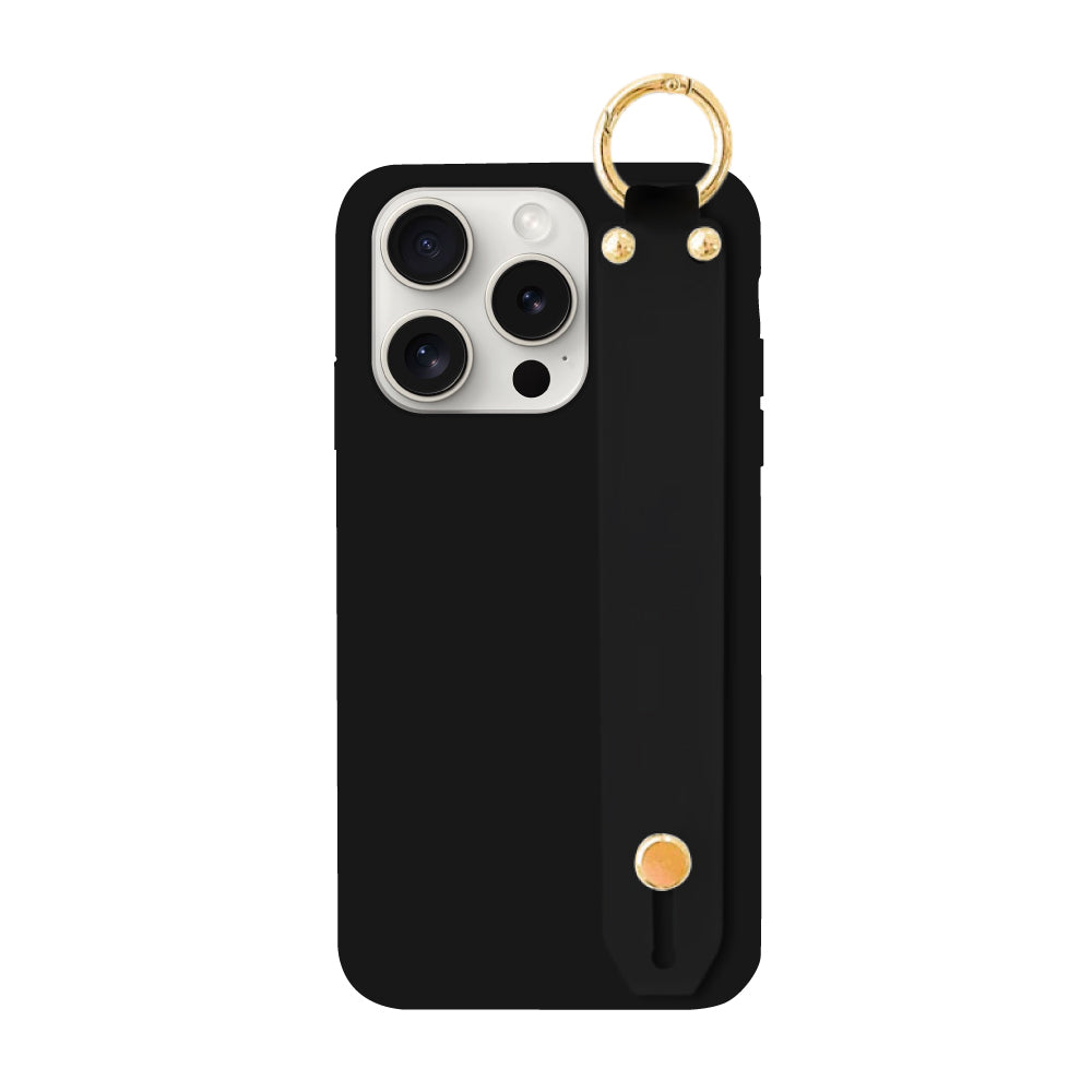 iPhone15ProMaxケース バンドTPU プティ ブラック