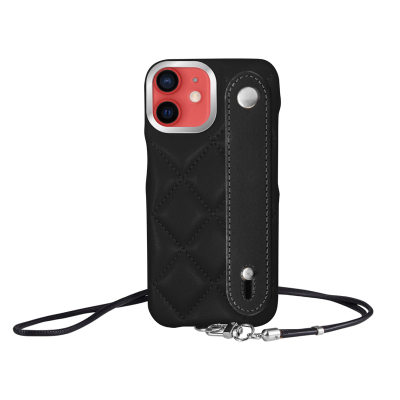 iPhoneケース バンドキルティングPUレザーストラップ プティ