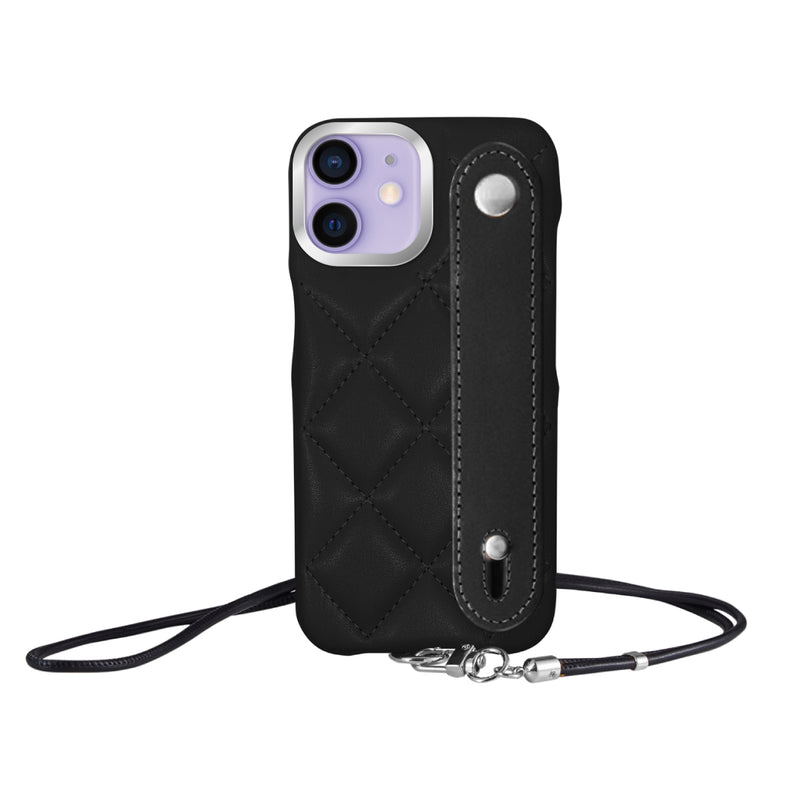 iPhoneケース バンドキルティングPUレザーストラップ プティ