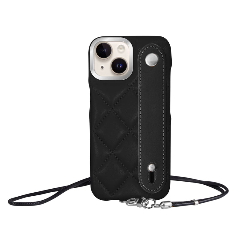 iPhoneケース バンドキルティングPUレザーストラップ プティ
