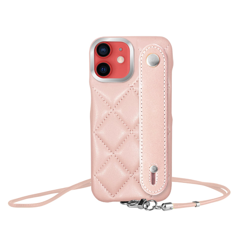 iPhoneケース バンドキルティングPUレザーストラップ プティ