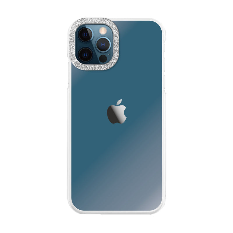 iPhoneケース ラメカメラフレームクリア プティ