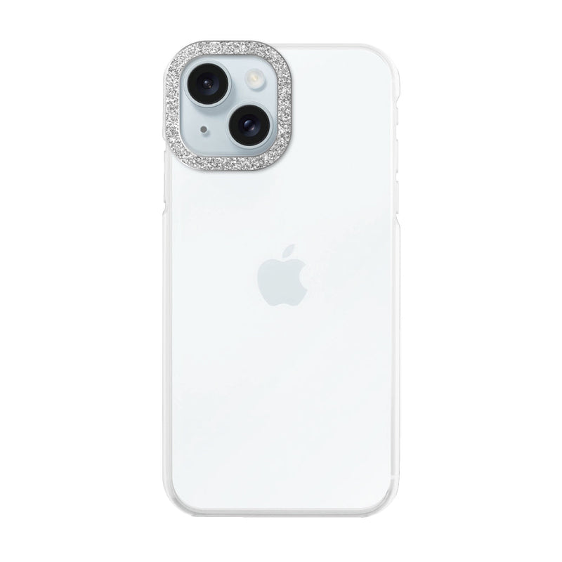 iPhoneケース ラメカメラフレームクリア プティ