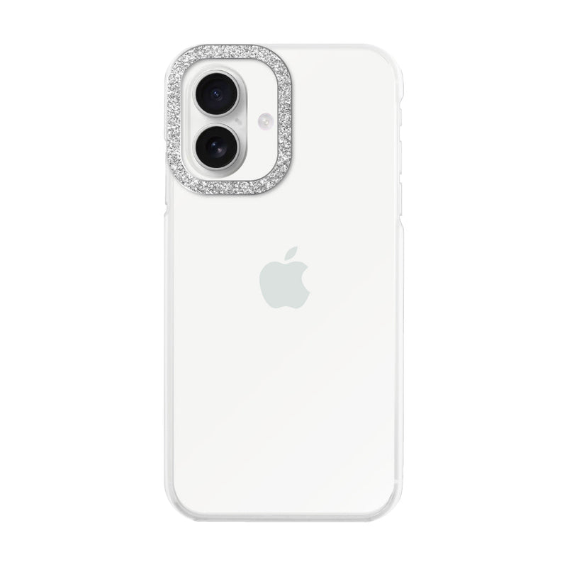 iPhoneケース ラメカメラフレームクリア プティ