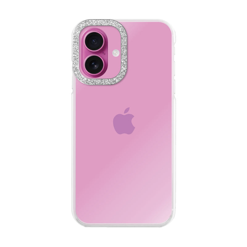 iPhoneケース ラメカメラフレームクリア プティ