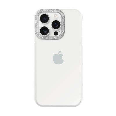 iPhoneケース ラメカメラフレームクリア プティ
