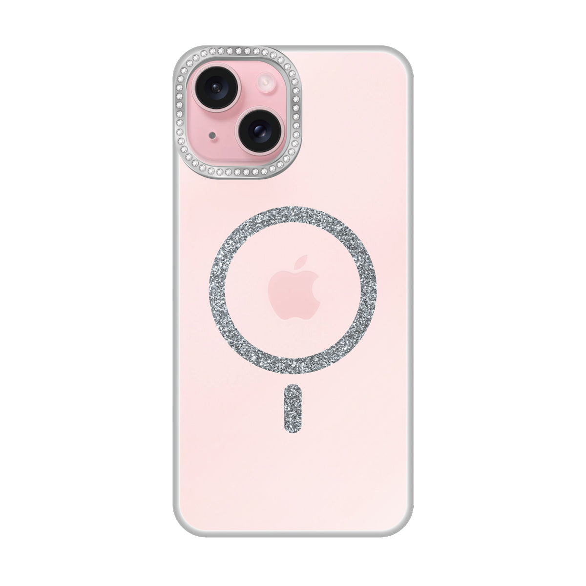iPhone15 ビジューカメラフレーム マグセーフクリア プティ クリア