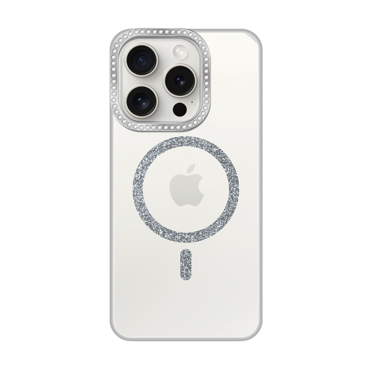 iPhone15ProMax ビジューカメラフレーム マグセーフクリア プティ クリア
