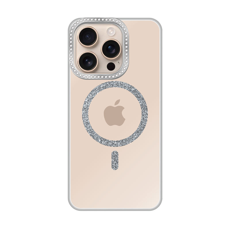 iPhoneケース ビジューカメラフレーム マグセーフクリア プティ
