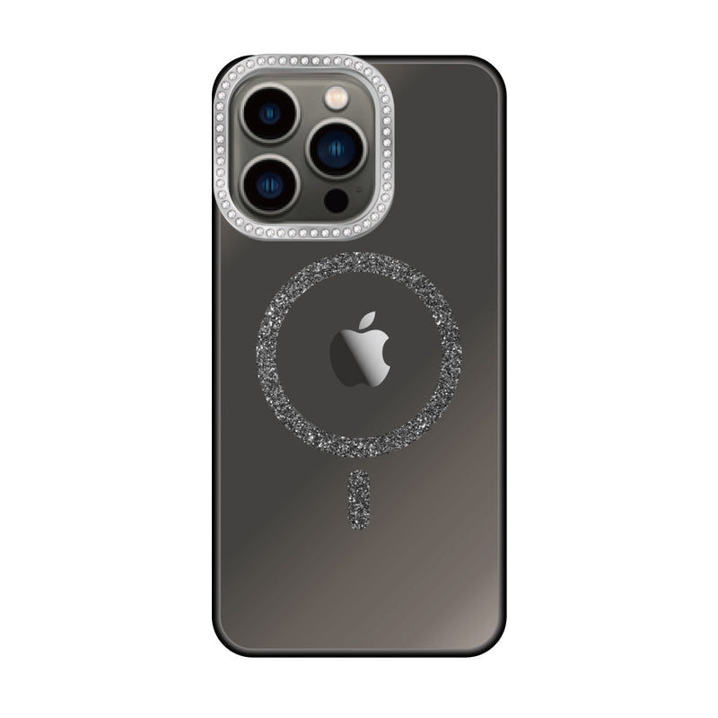 iPhoneケース ビジューカメラフレーム マグセーフクリア プティ