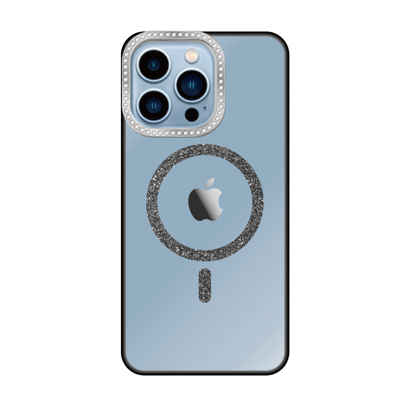 iPhoneケース ビジューカメラフレーム マグセーフクリア プティ