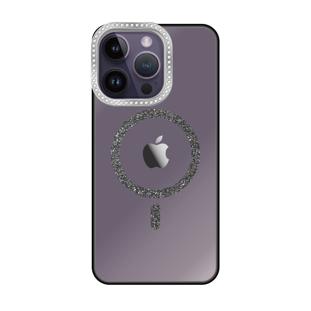 iPhone14ProMax ビジューカメラフレーム マグセーフクリア プティ ブラック