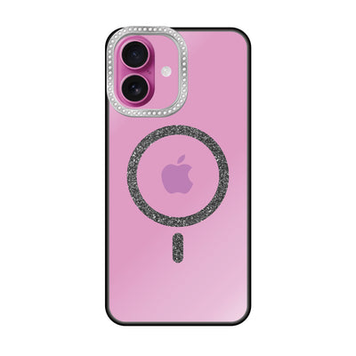 iPhoneケース ビジューカメラフレーム マグセーフクリア プティ