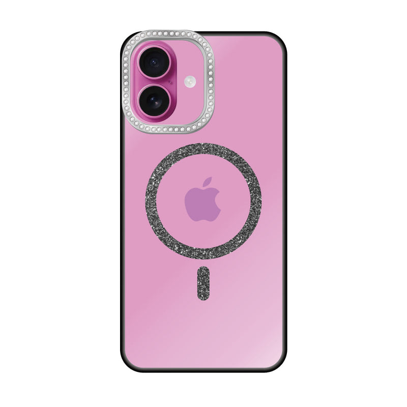 iPhoneケース ビジューカメラフレーム マグセーフクリア プティ