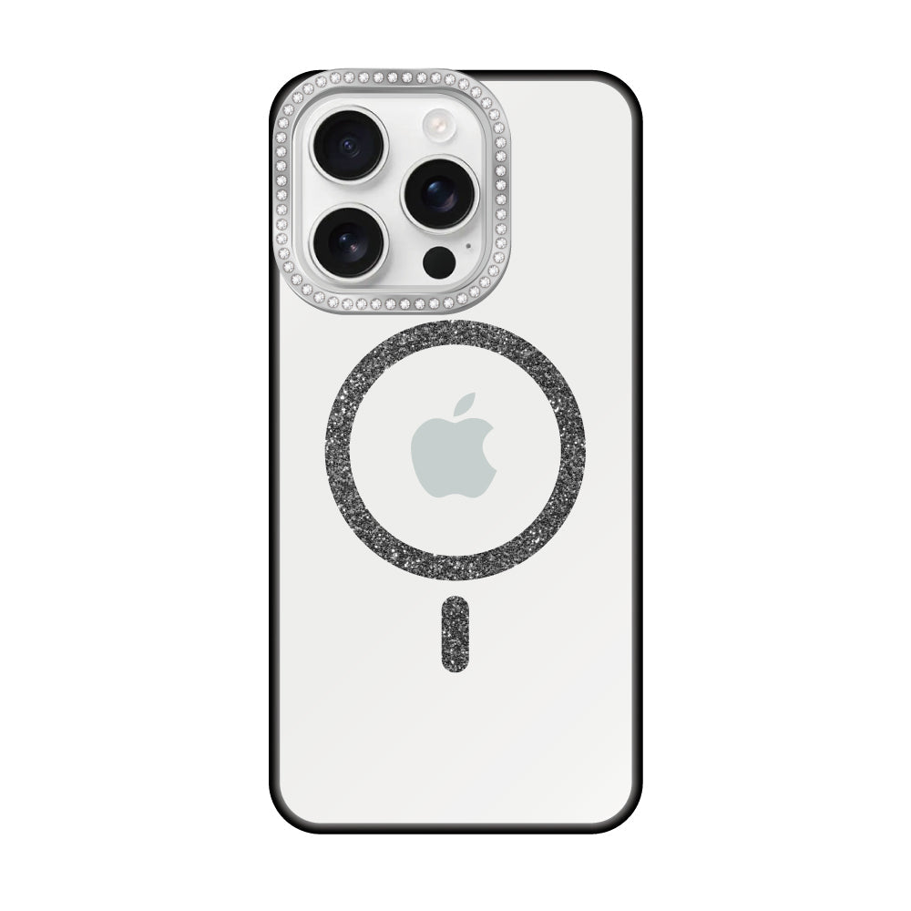 iPhone16ProMax ビジューカメラフレーム マグセーフクリア プティ ブラック