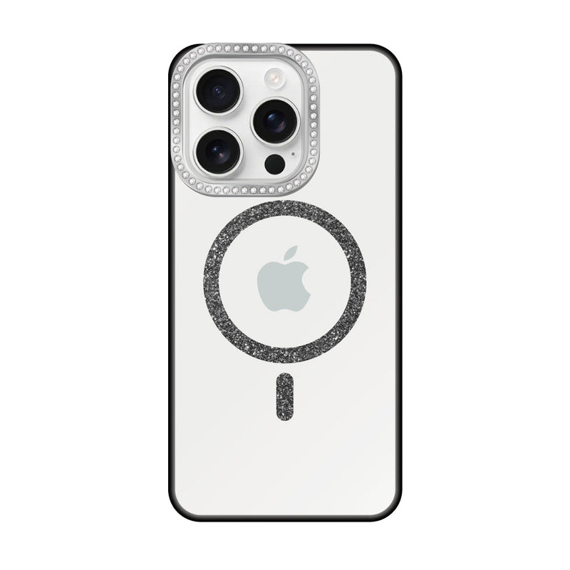 iPhoneケース ビジューカメラフレーム マグセーフクリア プティ