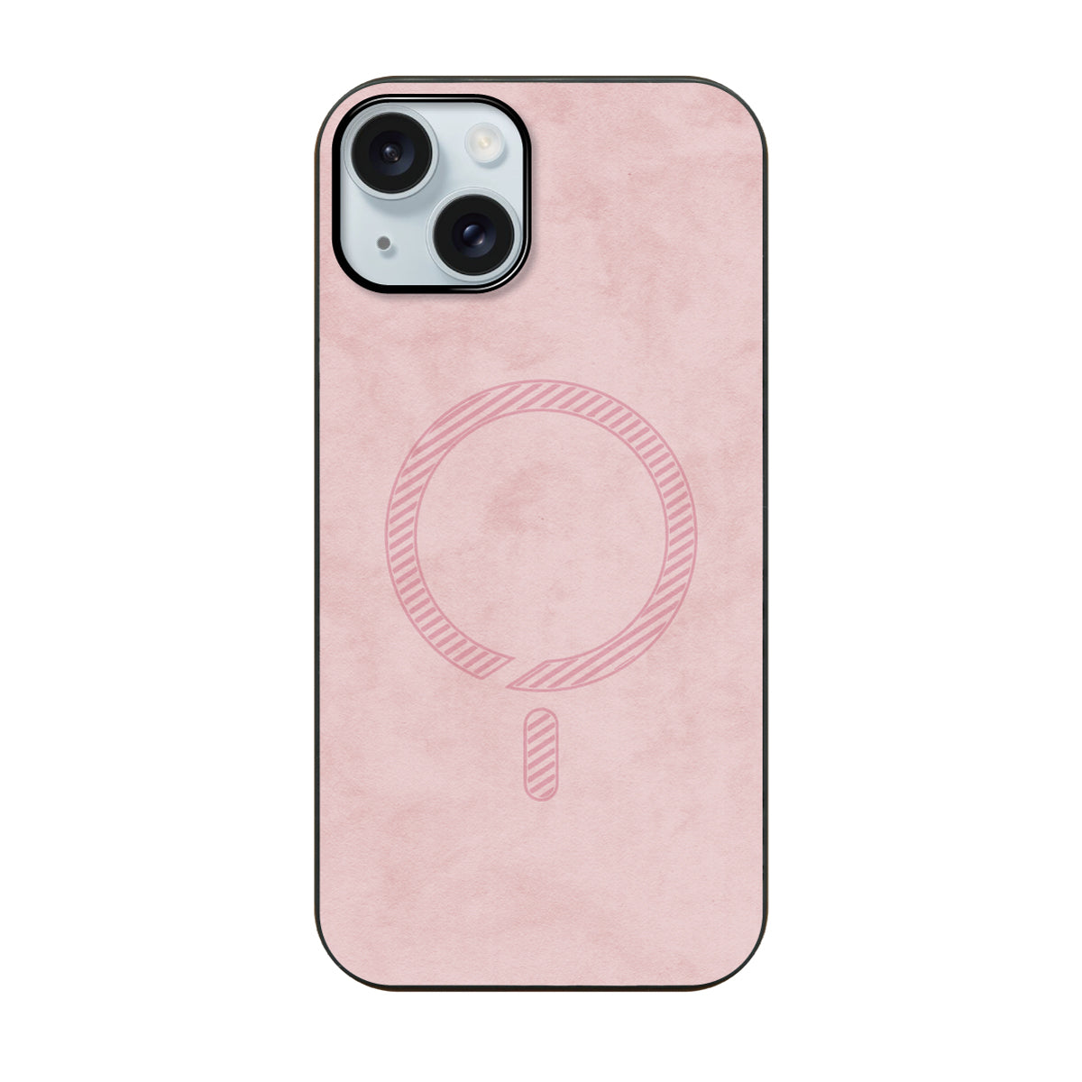 iPhone15Plus/14Plusケース PUレザーハイブリッド レザーmagsafeケース プティ ピンク