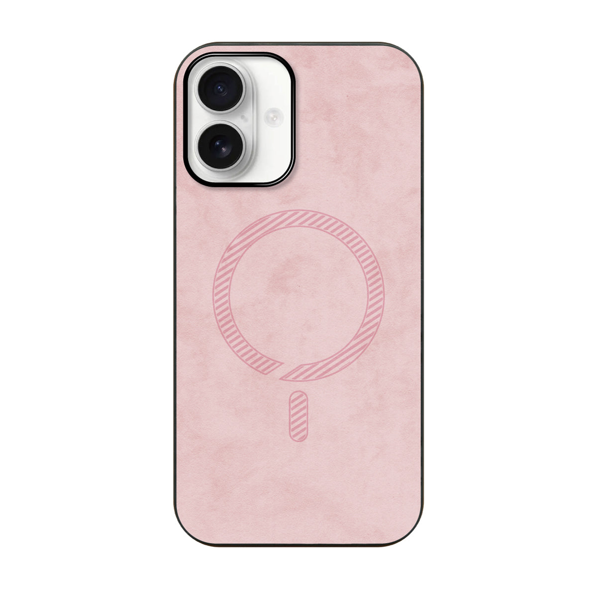 iPhone16ケース PUレザーハイブリッド レザーmagsafeケース プティ ピンク
