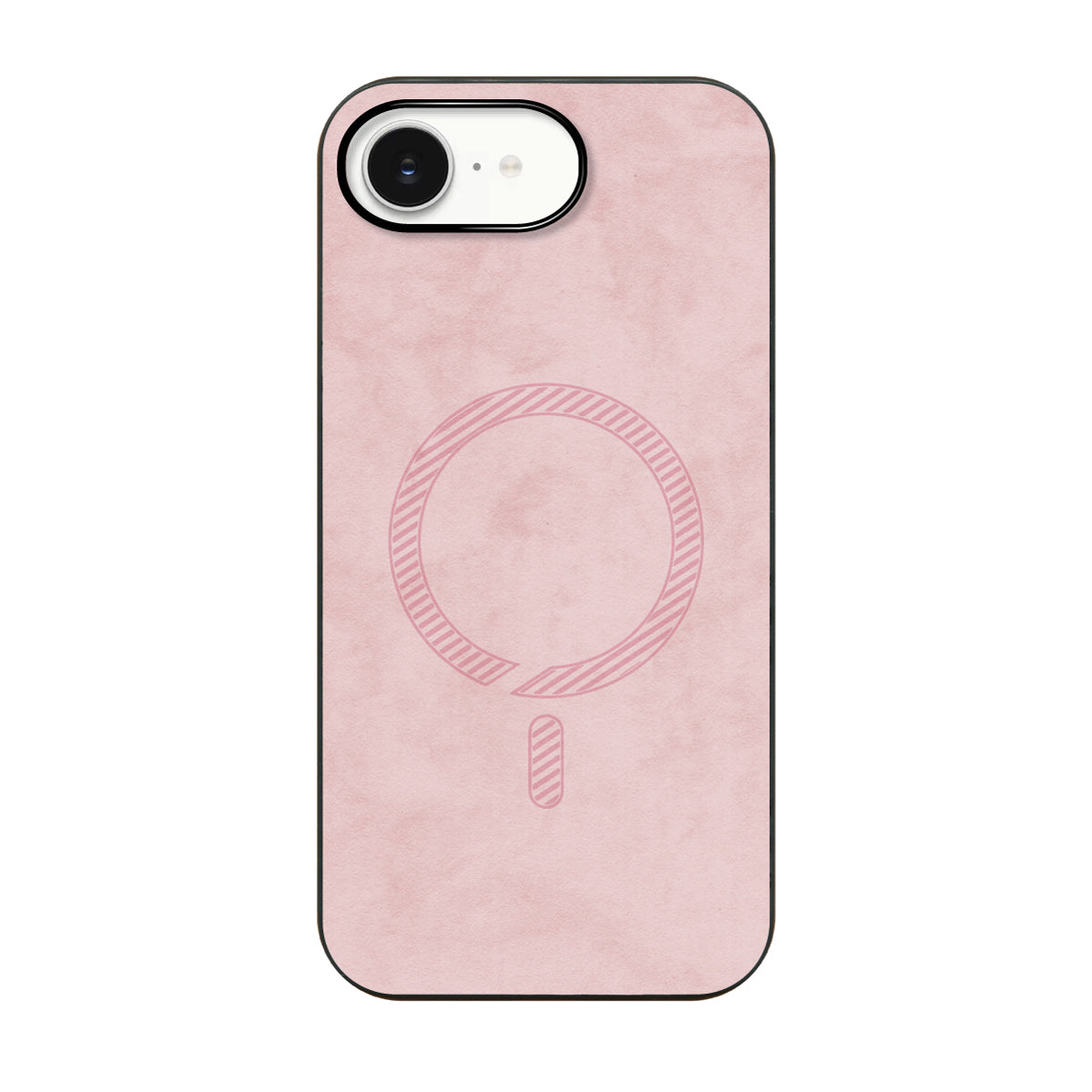 iPhone16eケース PUレザーハイブリッド レザーmagsafeケース プティ ピンク