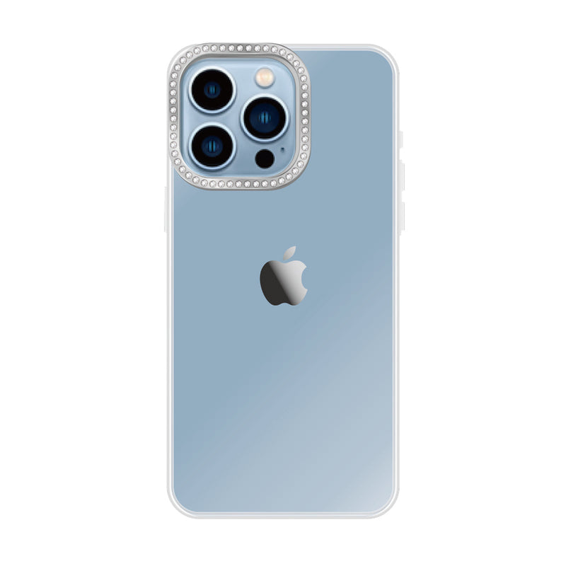 iPhoneケース ラインストーンカメラフレーム クリア プティ