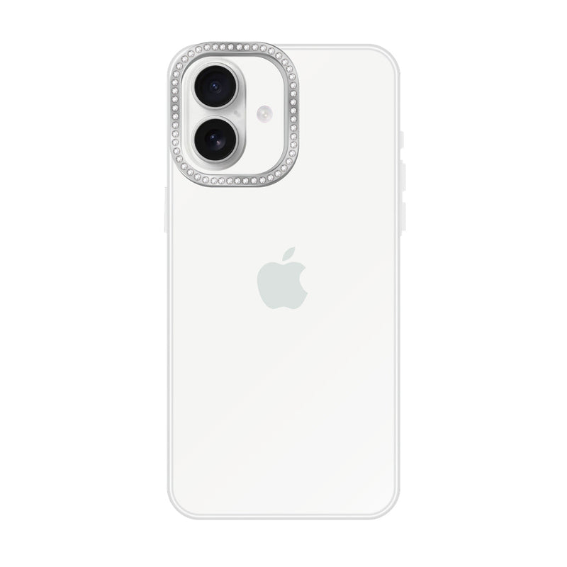 iPhoneケース ラインストーンカメラフレーム クリア プティ