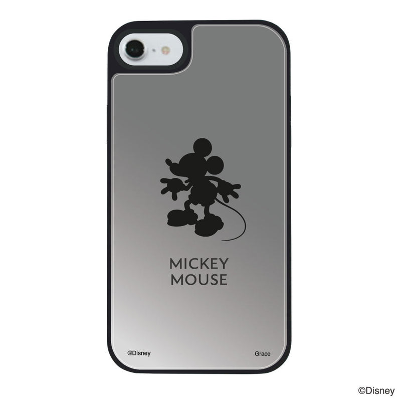 iPhoneケース ミラーバンパー ミラー付きケース <ミッキーマウス(シルエット)>