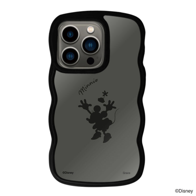 iPhoneケース ウェーブフレーム クリアケース <ミニーマウス(シルエット)>