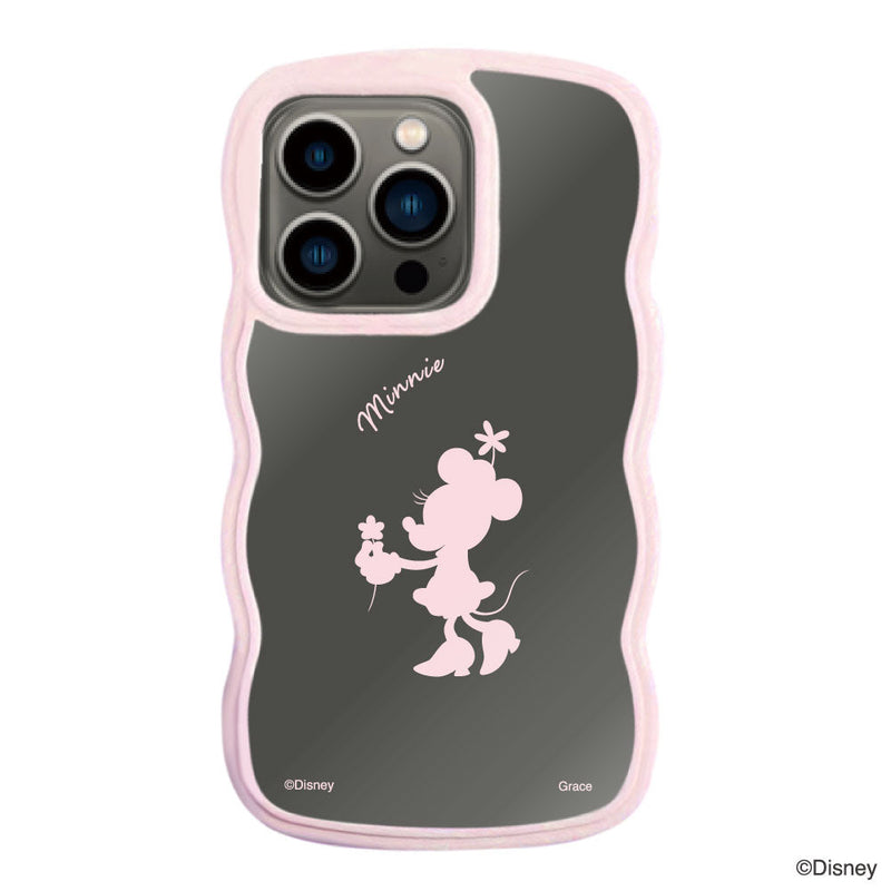 iPhoneケース ウェーブフレーム クリアケース <ミニーマウス(シルエット)>