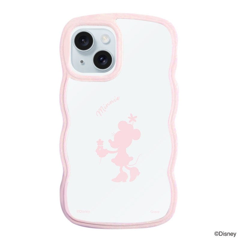 iPhoneケース ウェーブフレーム クリアケース <ミニーマウス(シルエット)>