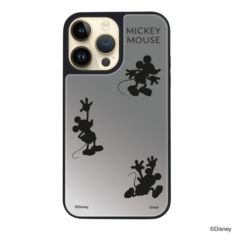 iPhoneケース ミラーバンパー ミラー付きケース <ミッキーマウス(3シルエット)>
