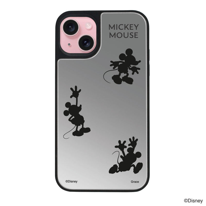 iPhoneケース ミラーバンパー ミラー付きケース <ミッキーマウス(3シルエット)>