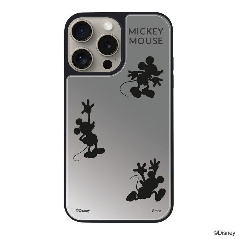 iPhoneケース ミラーバンパー ミラー付きケース <ミッキーマウス(3シルエット)>